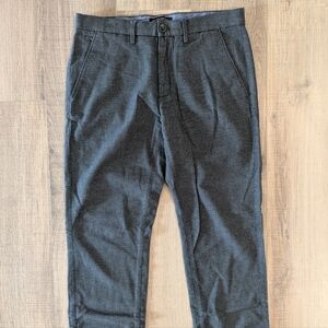 Banana Republic Kentfield Pants Mens 30x30 Gray Slim Chino 100% Cotton Casual